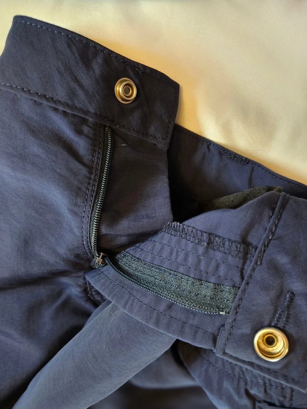 Unbranded Boys Blue Adjustable Waist Cargo Pocket Nylon Shorts Size 10 Husky